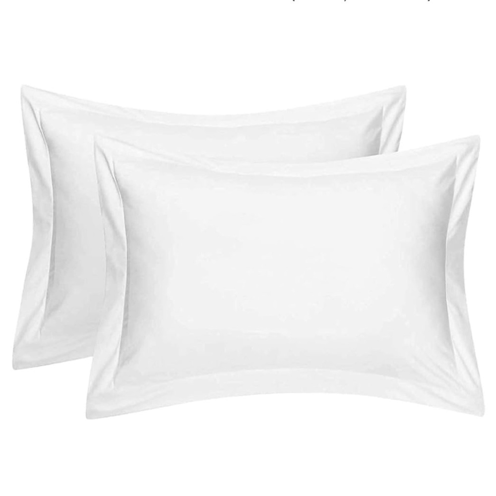 Luxury White 100% EGYPTIAN COTTON Pillowcase Set 20x26” STANDARD (2-pack)